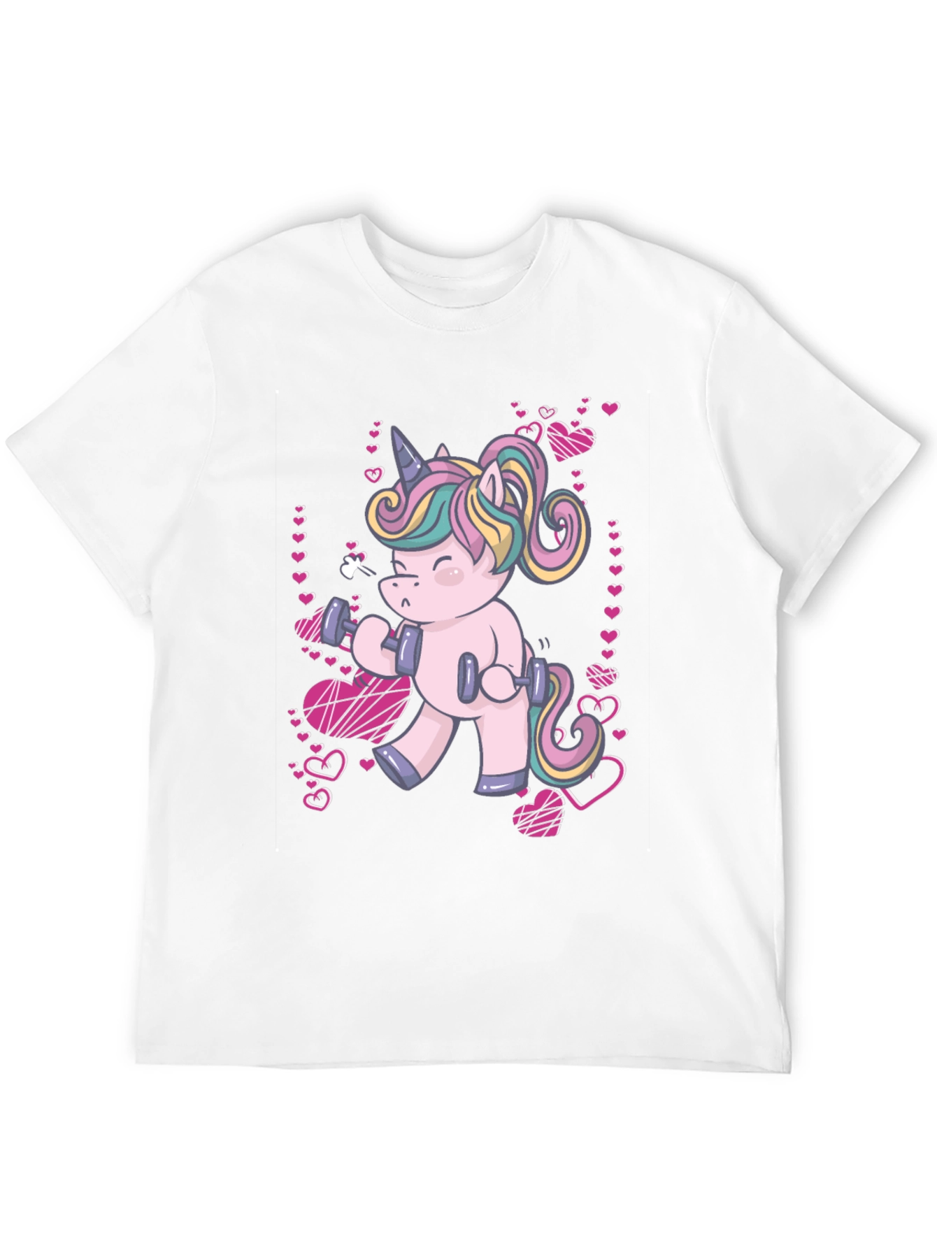 Unicorn Gym Workout Black T-Shirt