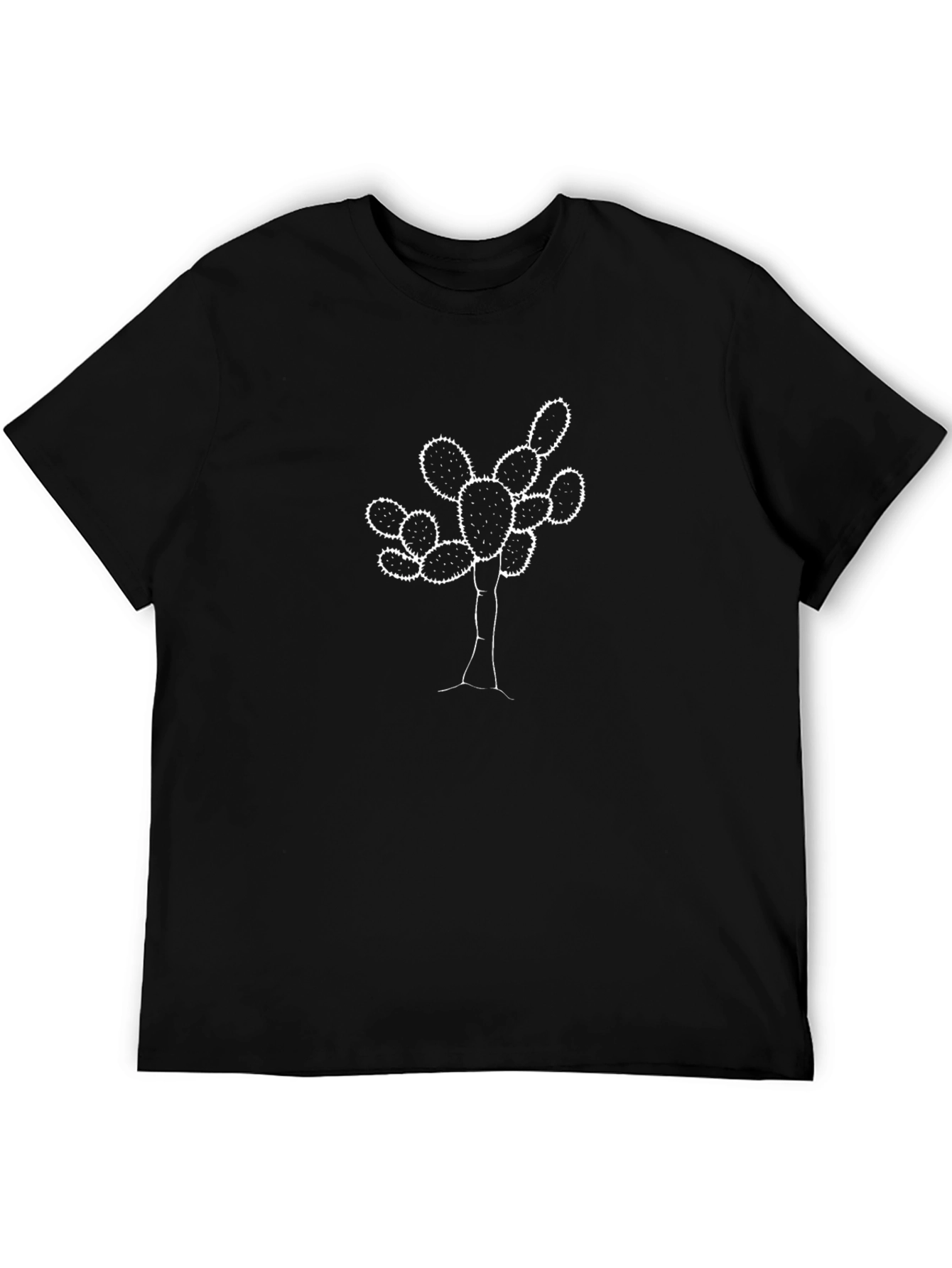 Cactus Tree Graphic Black T-Shirt