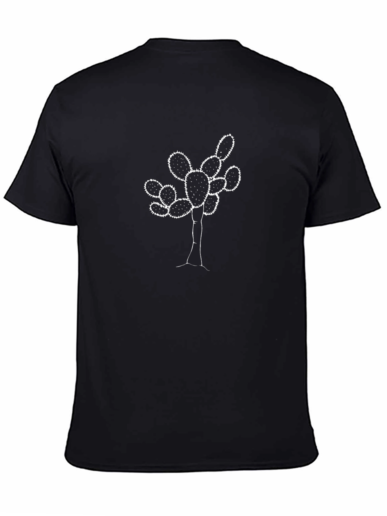 Cactus Tree Graphic Black T-Shirt
