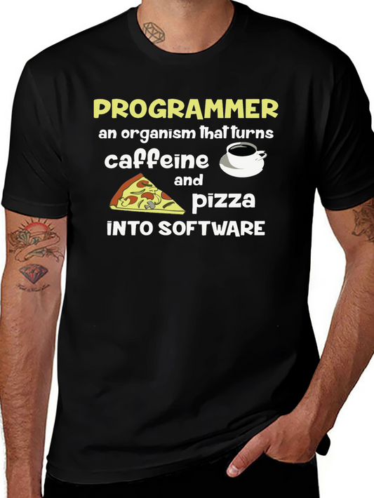 Programmer Caffeine & Pizza T-Shirt