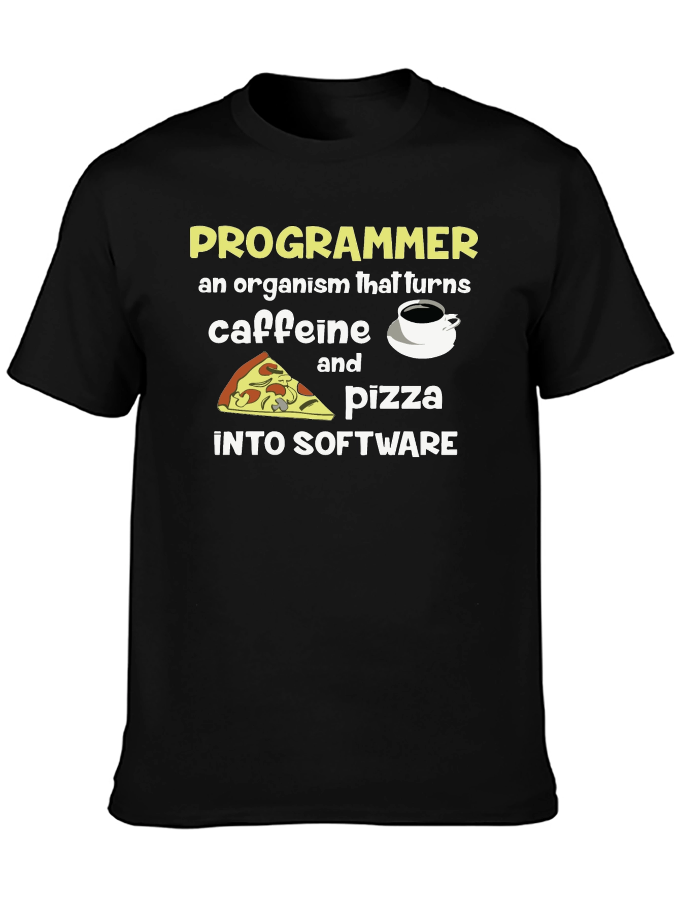 Programmer Caffeine & Pizza T-Shirt