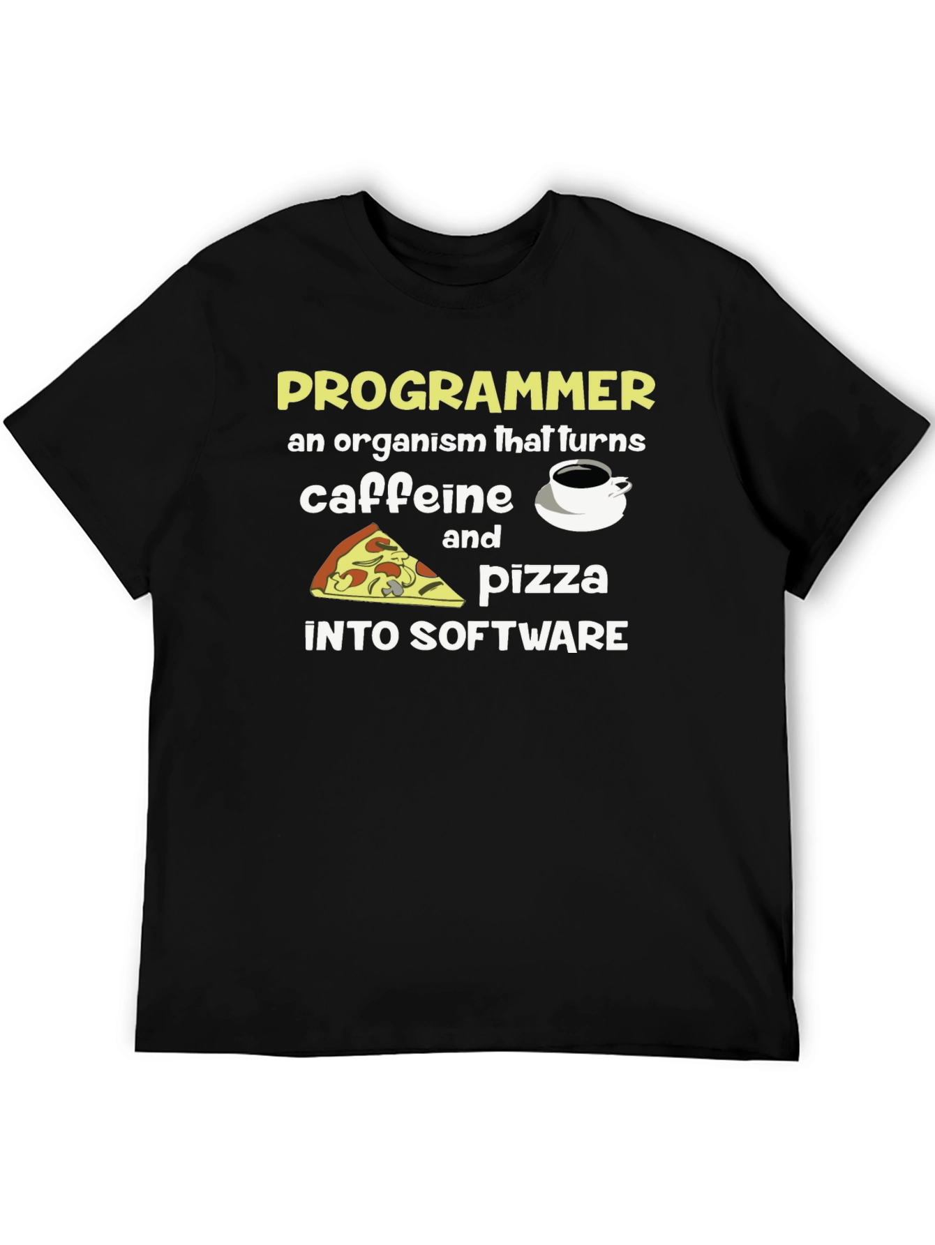 Programmer Caffeine & Pizza T-Shirt