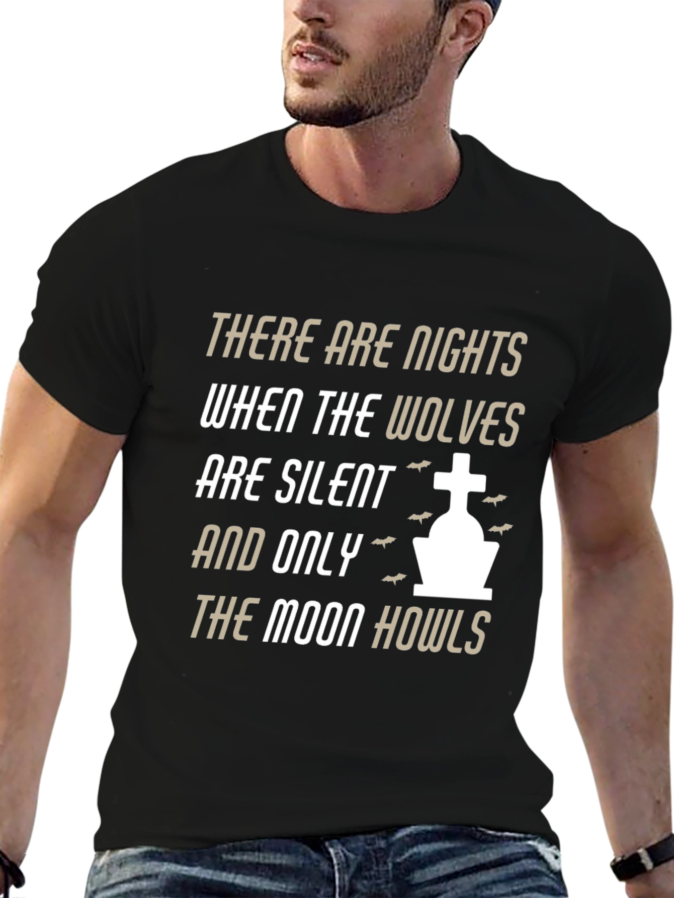 Wolf Moon Howls T-Shirt - Gothic Night Tee