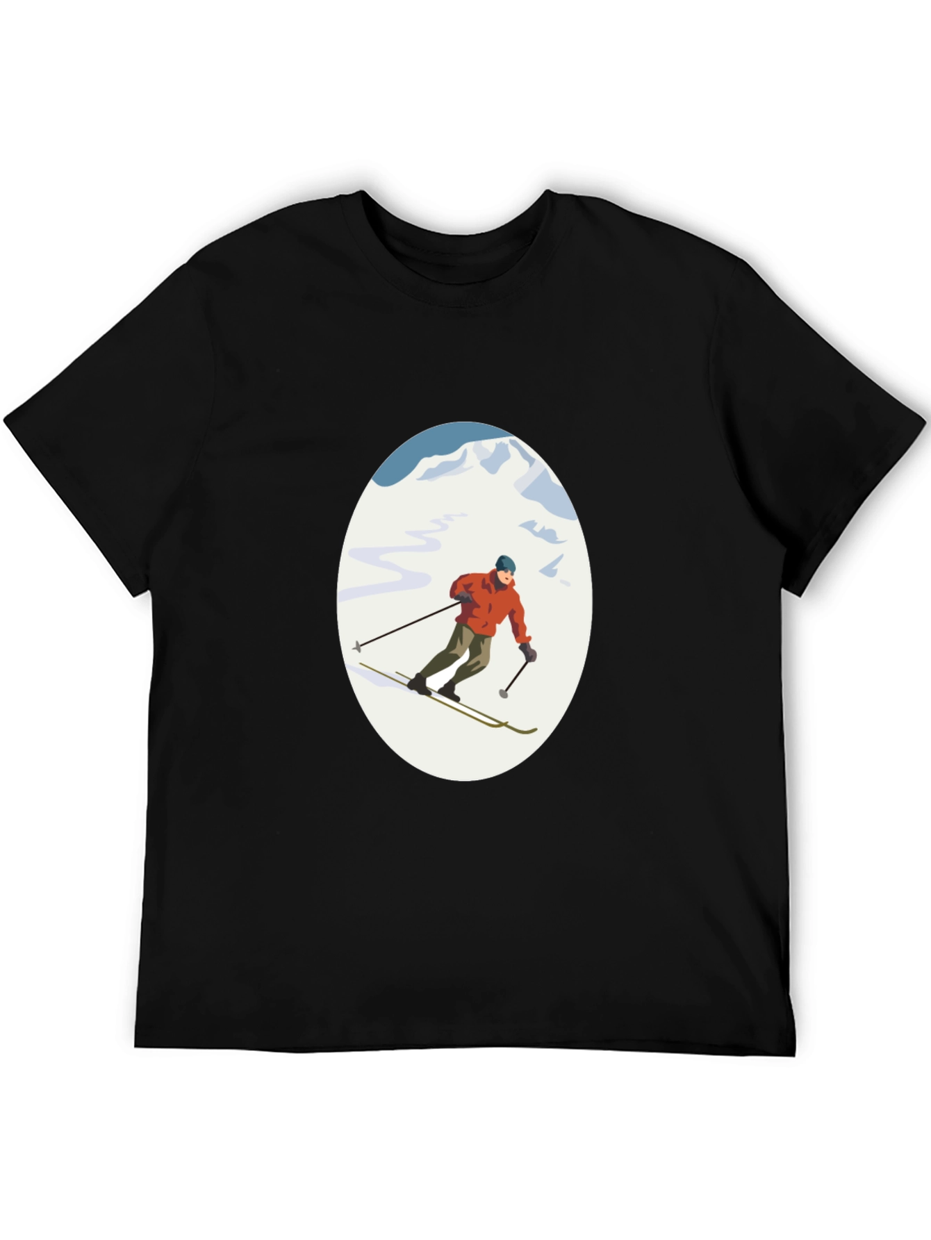 Skiing T-Shirt - Mens Graphic Tee