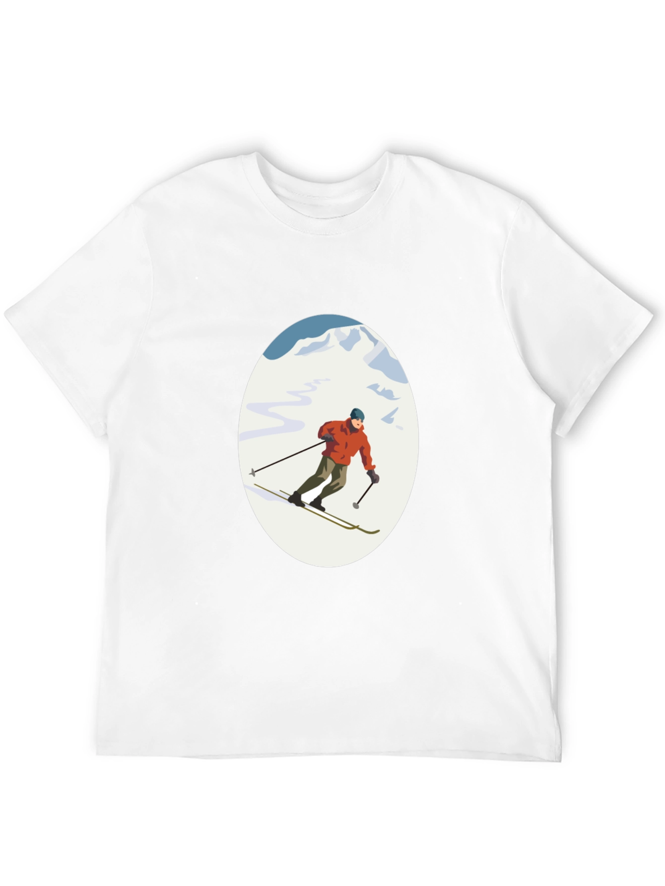 Skiing T-Shirt - Mens Graphic Tee