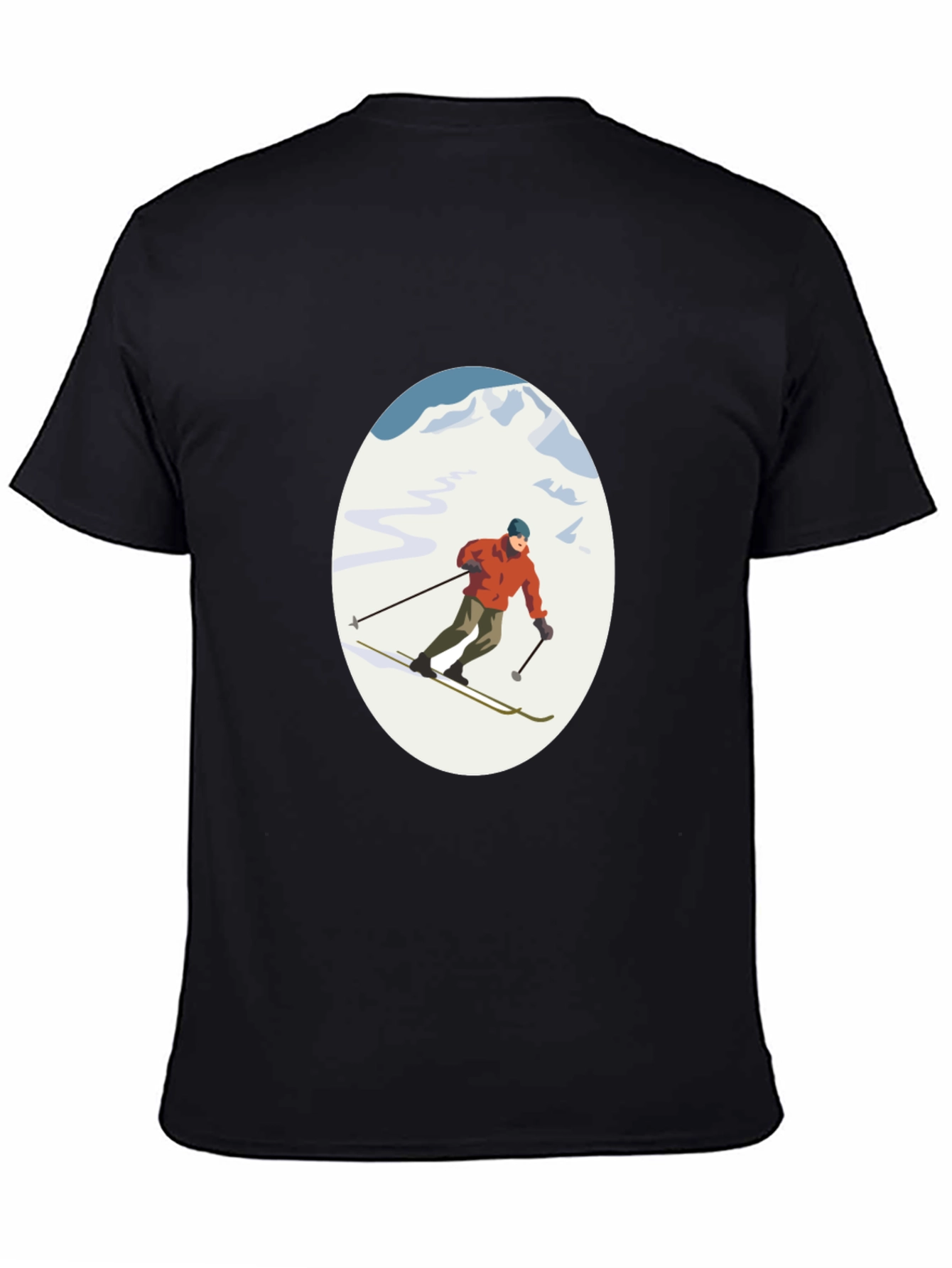 Skiing T-Shirt - Mens Graphic Tee