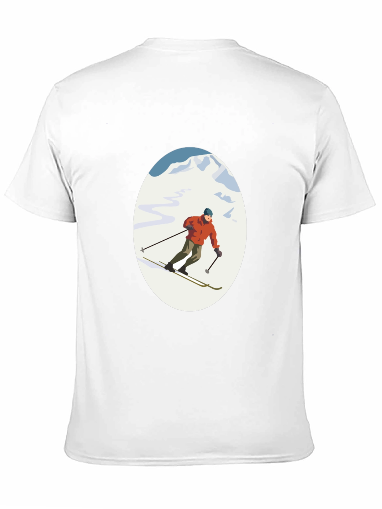 Skiing T-Shirt - Mens Graphic Tee
