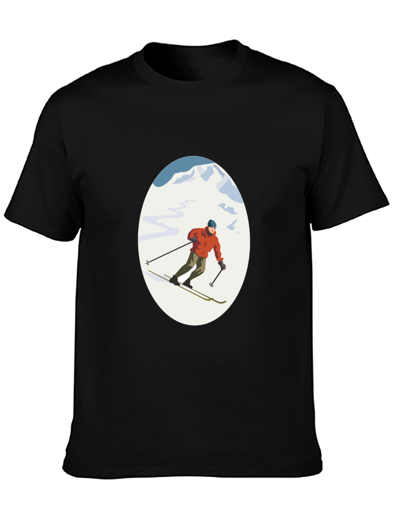 Skiing T-Shirt - Mens Graphic Tee