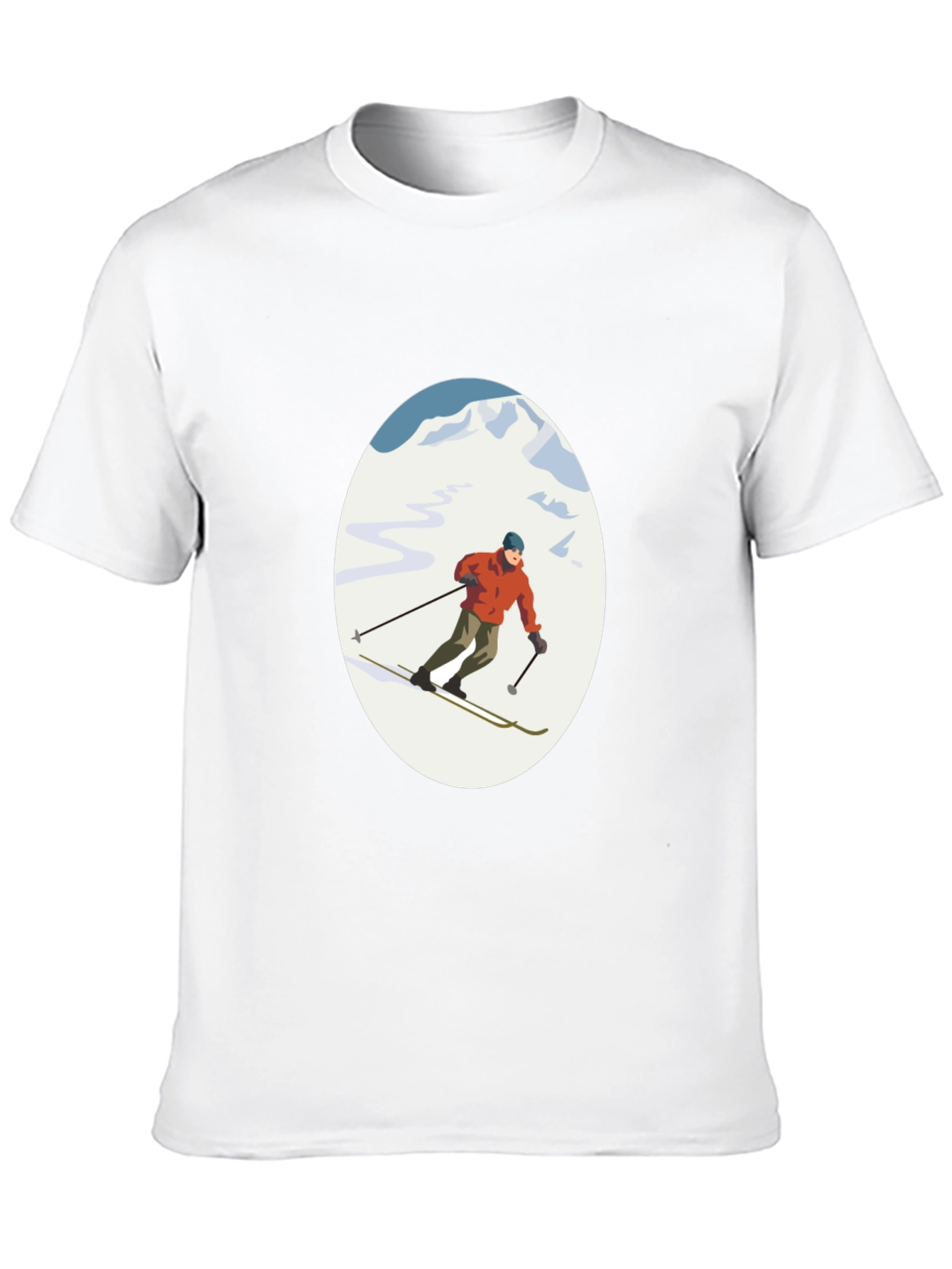 Skiing T-Shirt - Mens Graphic Tee