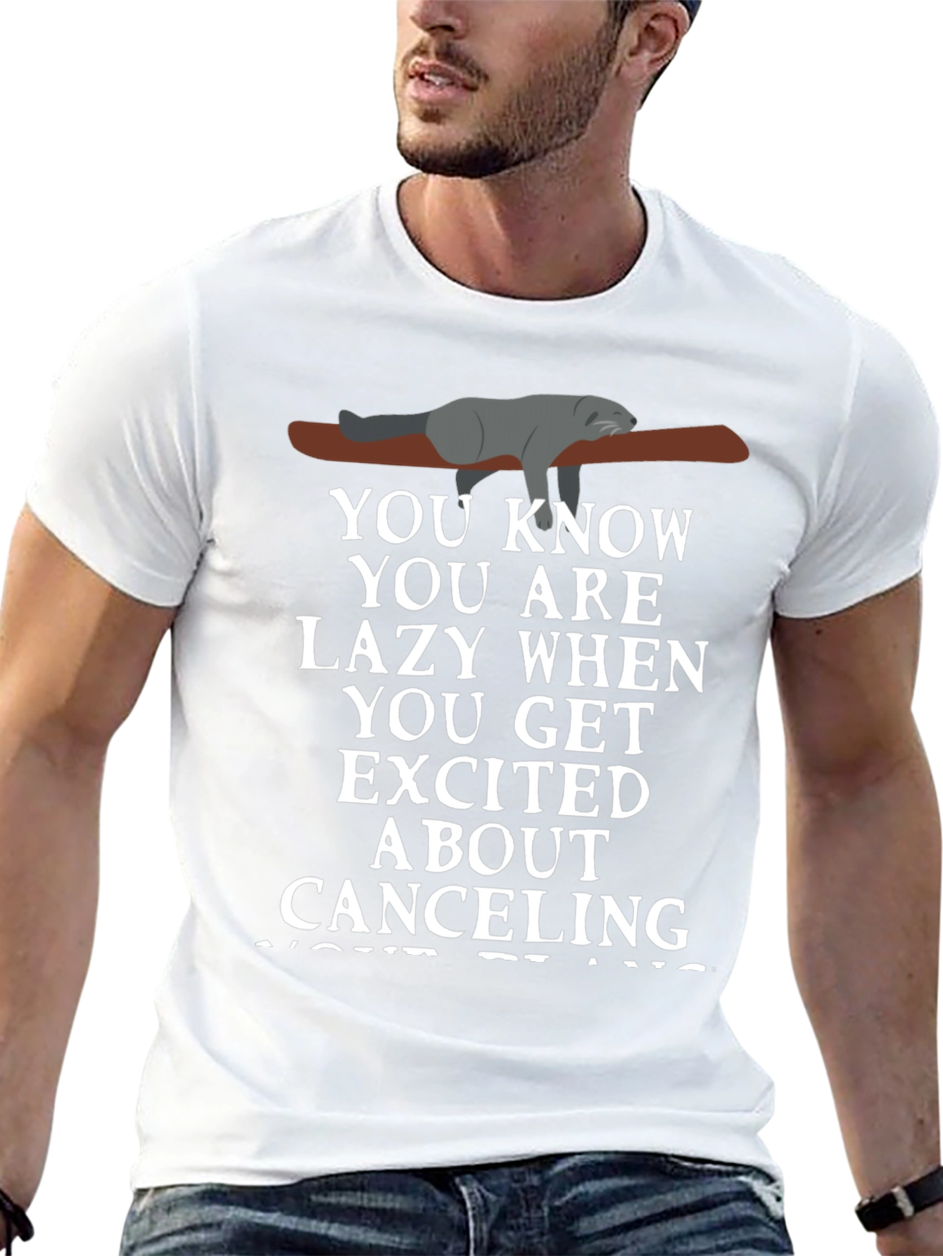 Lazy Raccoon T-Shirt: Cancel Plans!