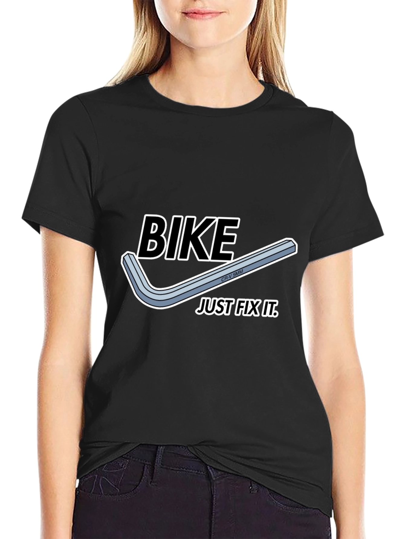 Bike Just Fix It T-Shirt - Black