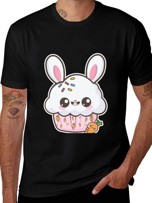 Bunny Cupcake Graphic Tee - Cute Easter Shirt