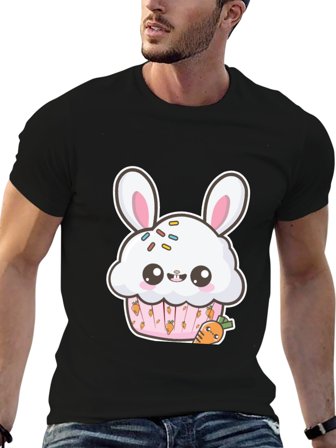 Bunny Cupcake Graphic Tee - Cute Easter Shirt