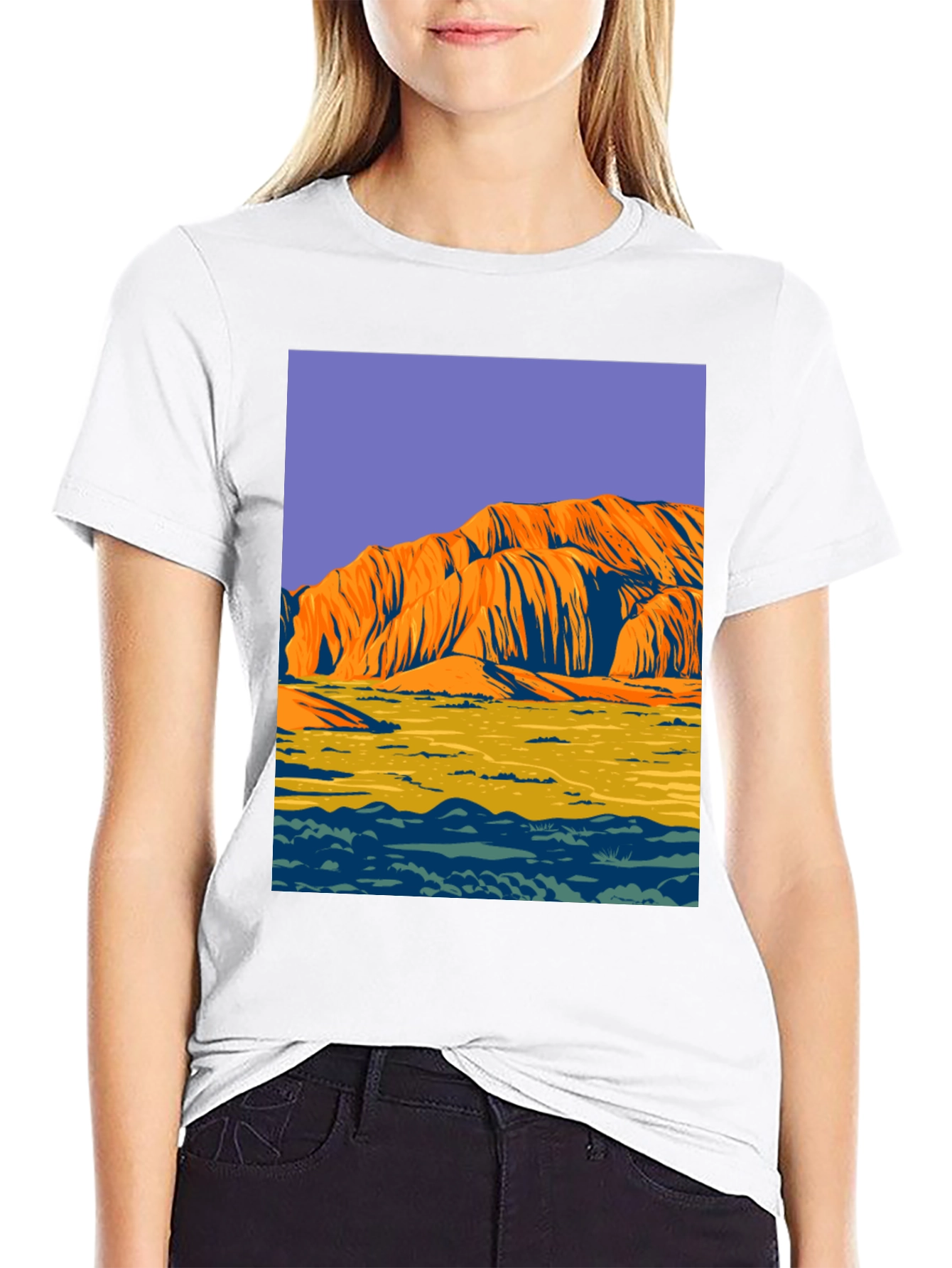 Uluru Graphic Tee - Bold Australian Landscape Design