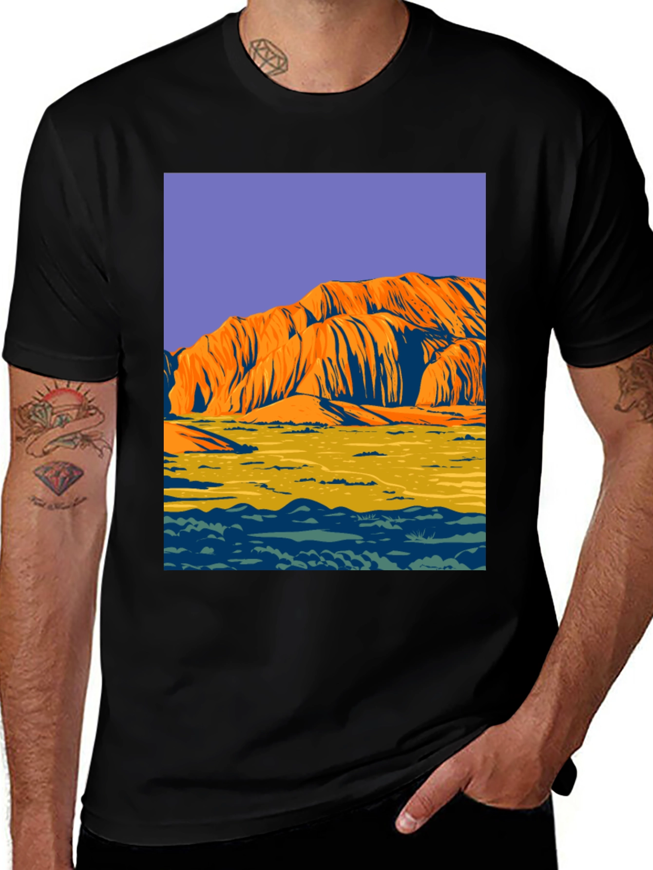 Uluru Graphic Tee - Bold Australian Landscape Design