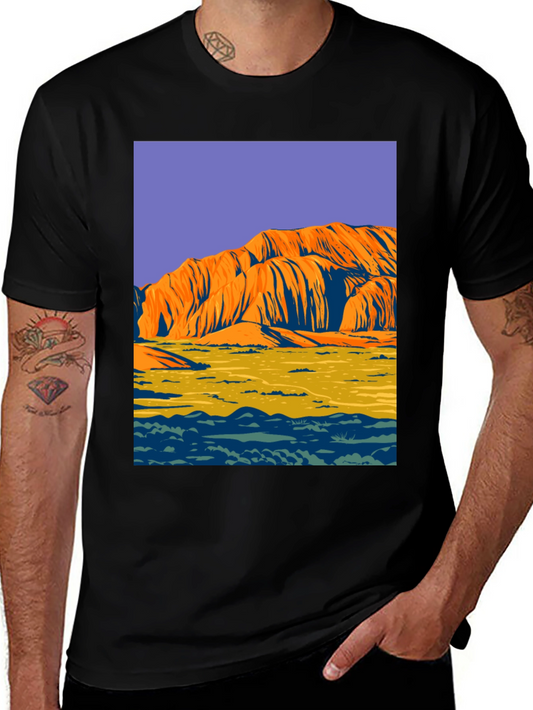Uluru Graphic Tee - Bold Australian Landscape Design