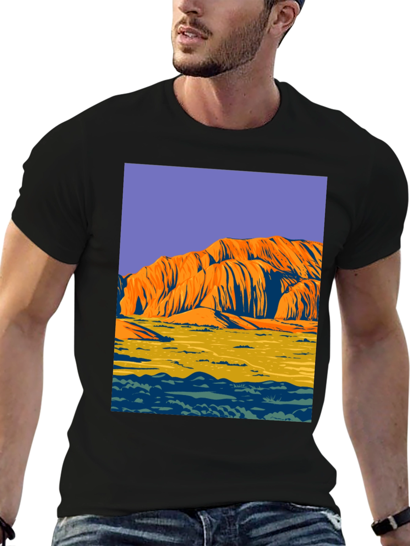 Uluru Graphic Tee - Bold Australian Landscape Design