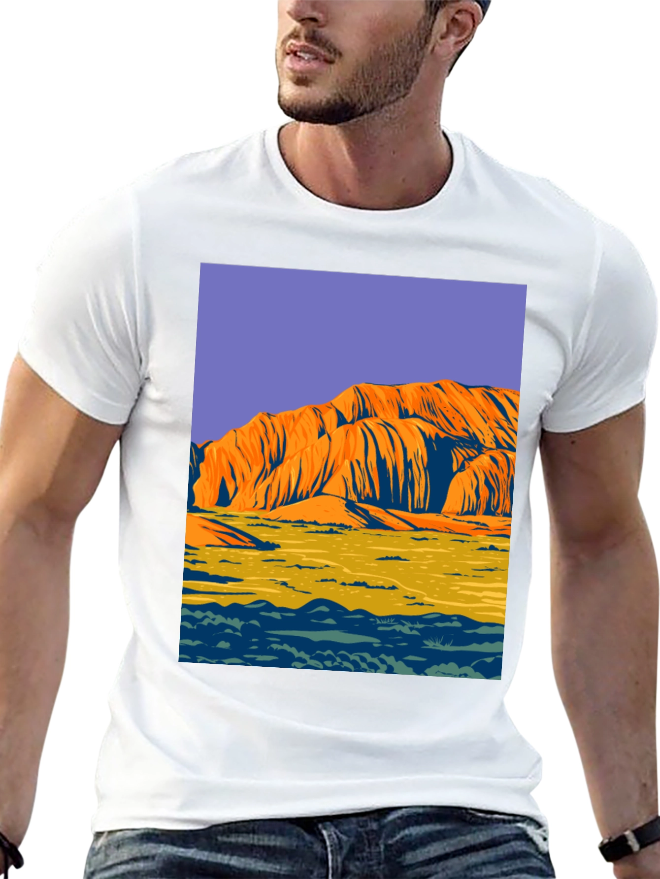 Uluru Graphic Tee - Bold Australian Landscape Design