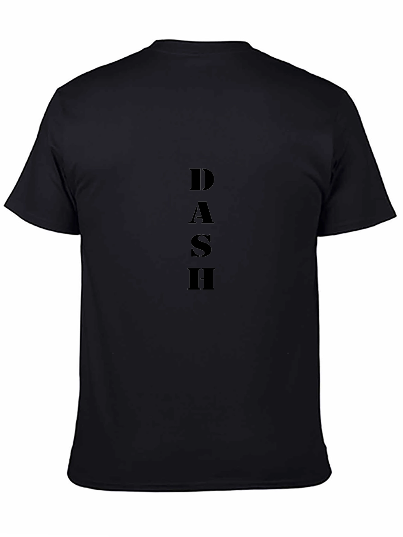 DASH Black Graphic Tee - Modern Mens T-Shirt