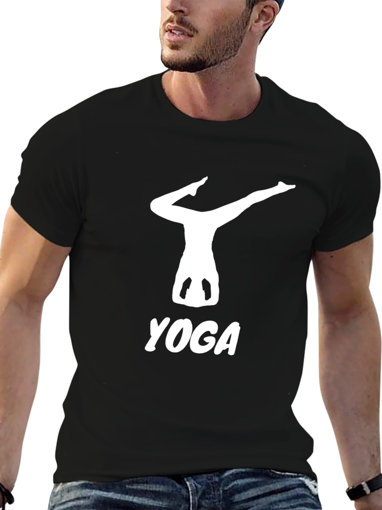 Yoga Pose Black T-Shirt
