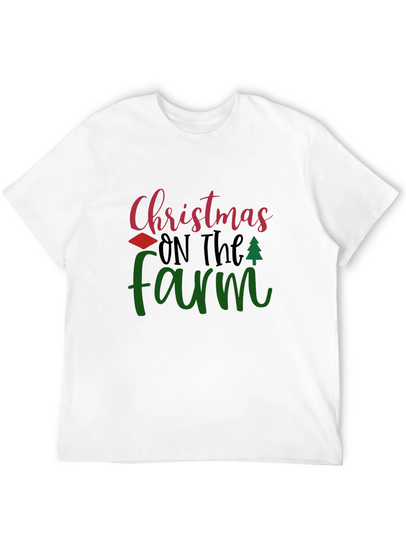 Christmas On The Farm Black T-Shirt