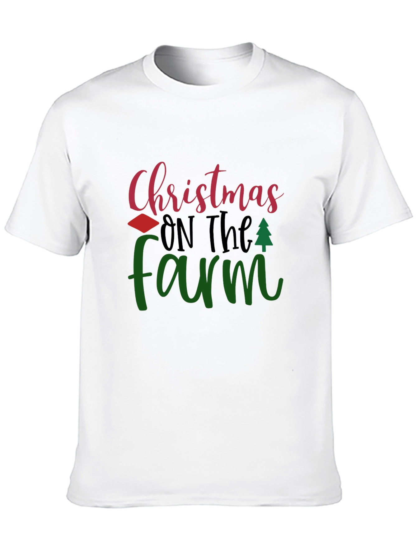 Christmas On The Farm Black T-Shirt