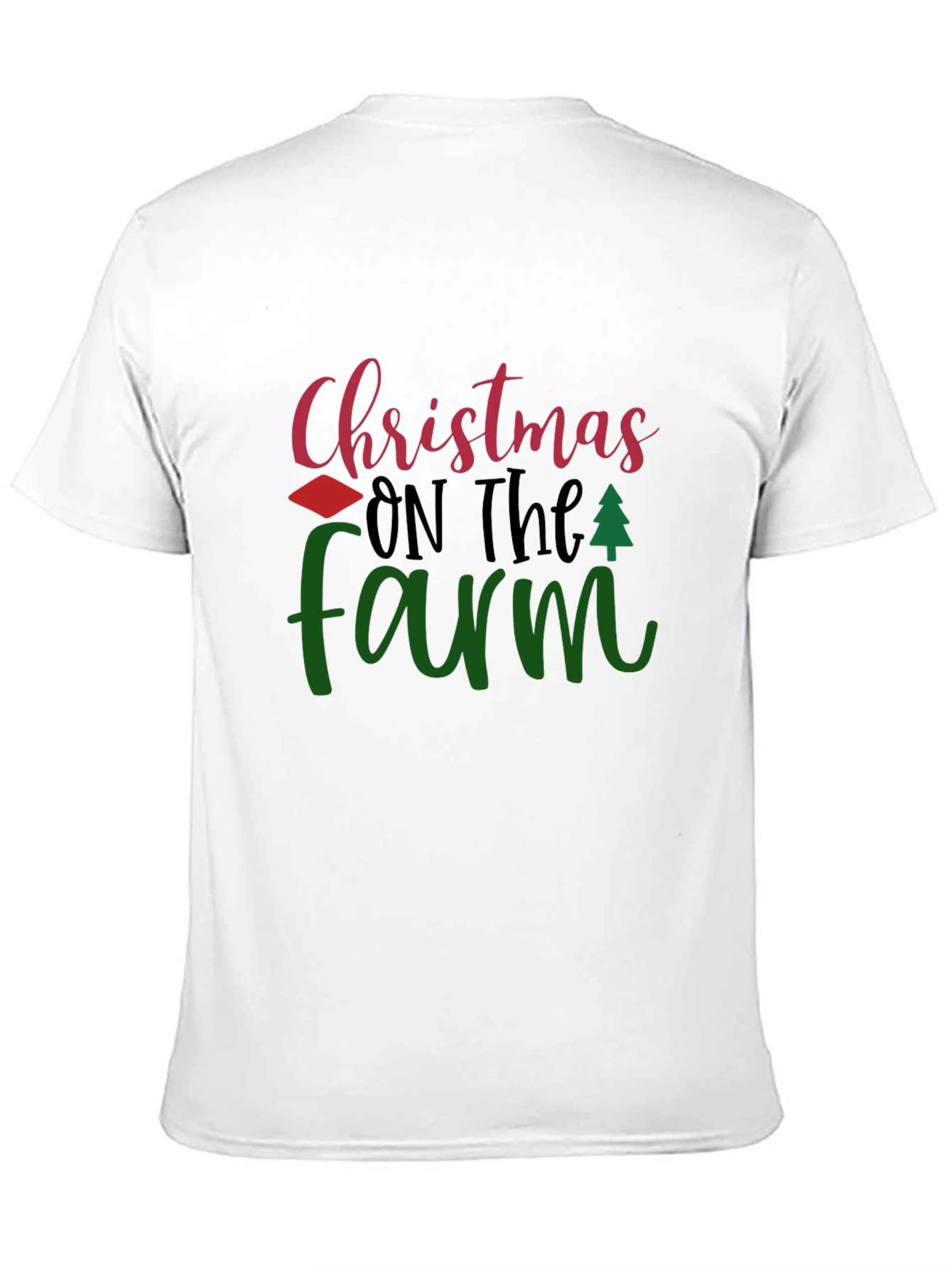Christmas On The Farm Black T-Shirt