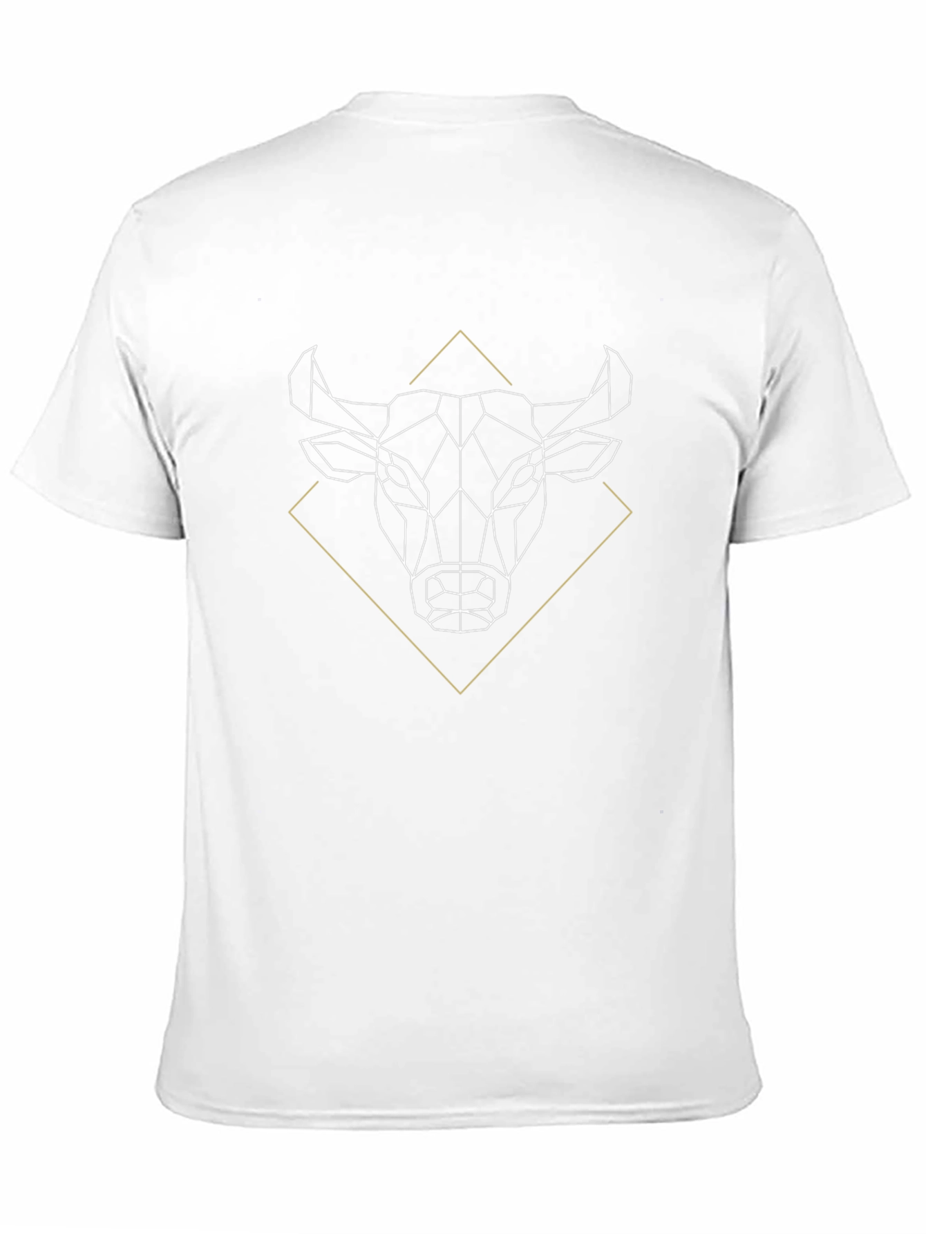 Geometric Bull Graphic Tee - Stylish Black T-Shirt