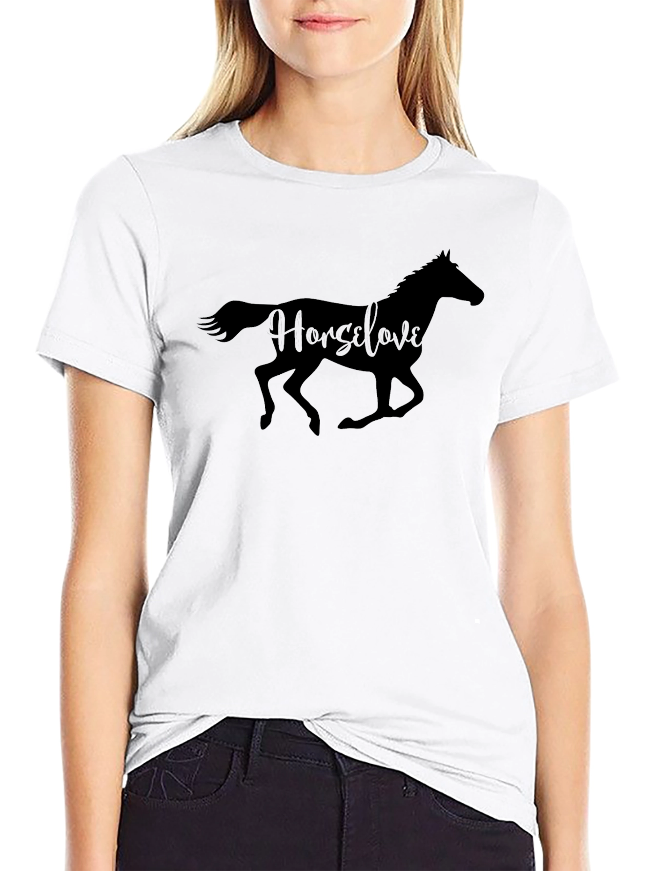 Horse Love Black T-Shirt