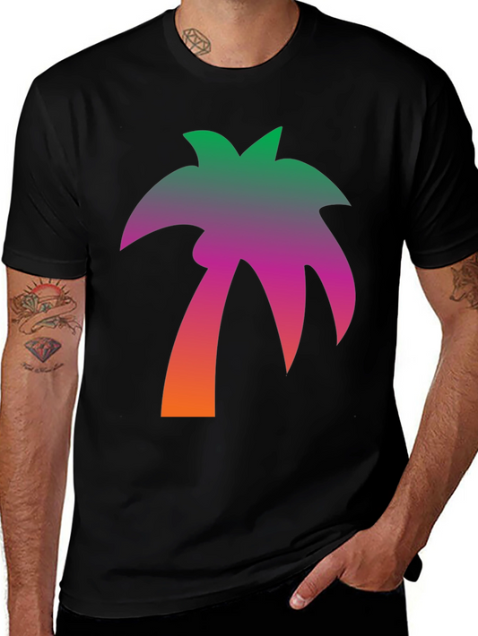 Gradient Palm Tree Graphic T-Shirt