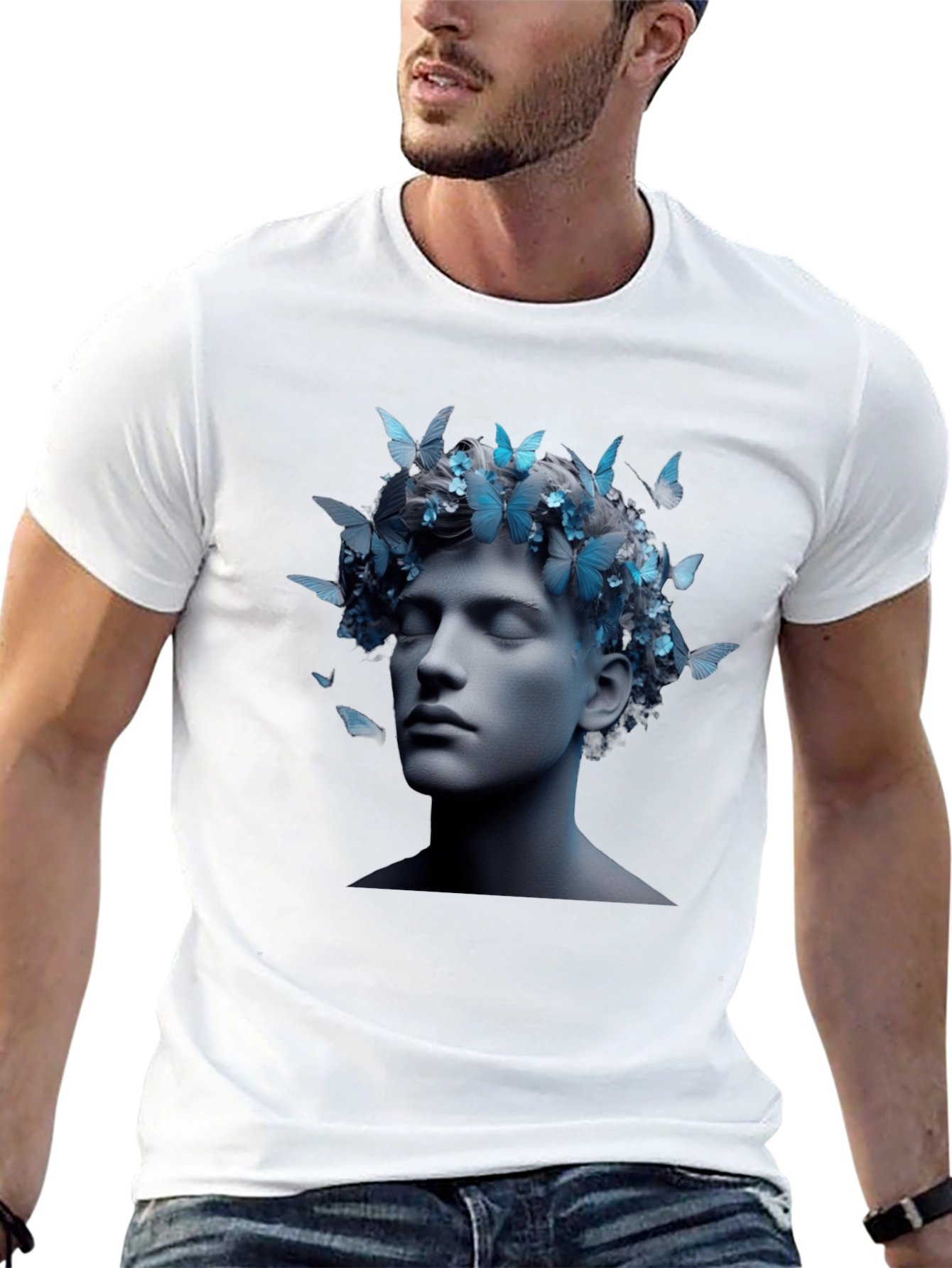 Butterfly Crown Graphic Tee - Unisex Black T-Shirt