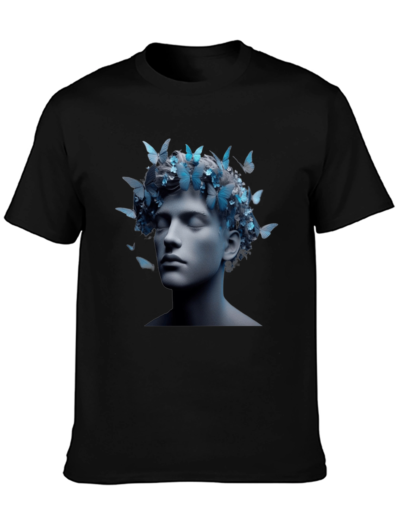 Butterfly Crown Graphic Tee - Unisex Black T-Shirt