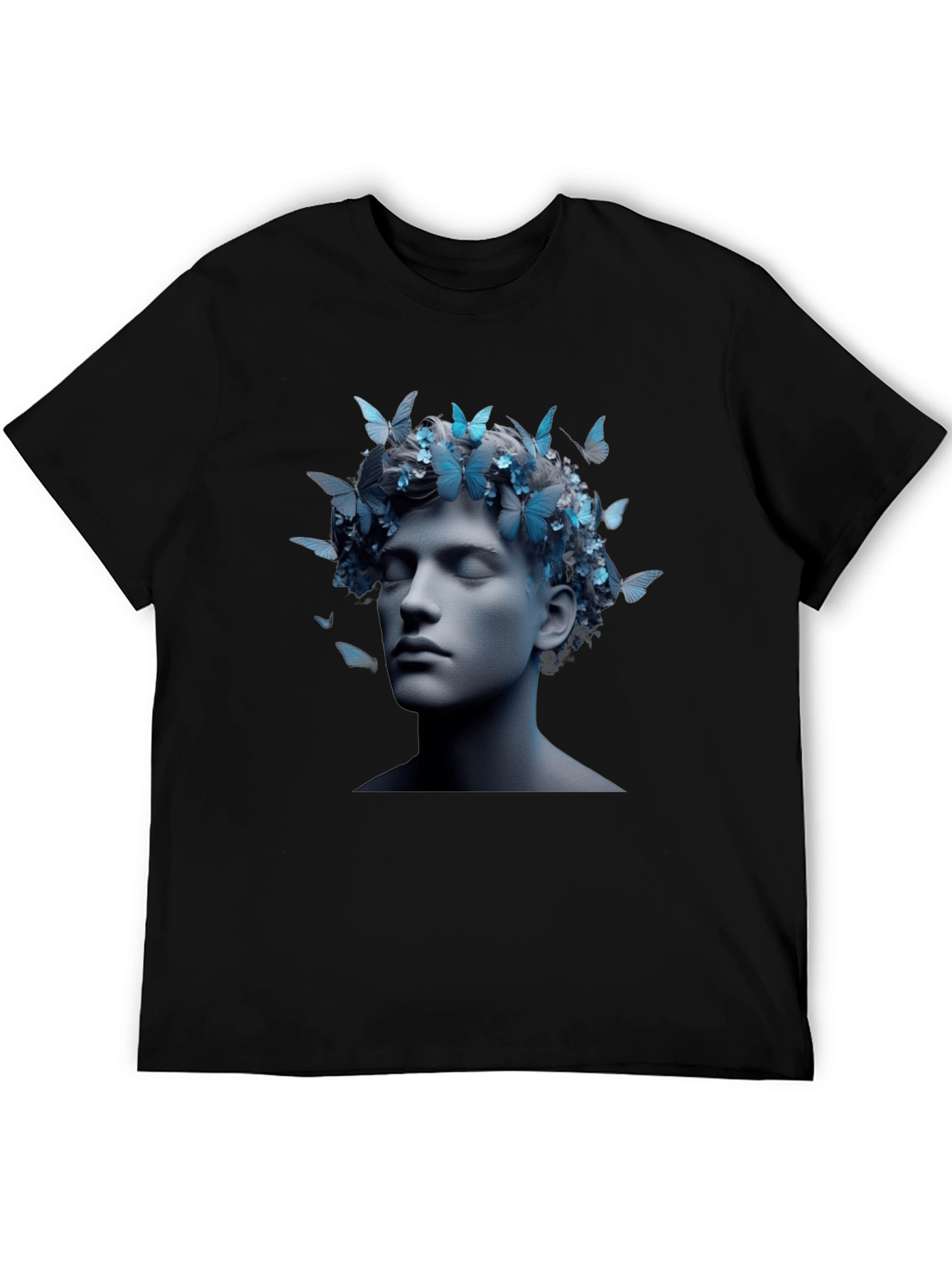 Butterfly Crown Graphic Tee - Unisex Black T-Shirt