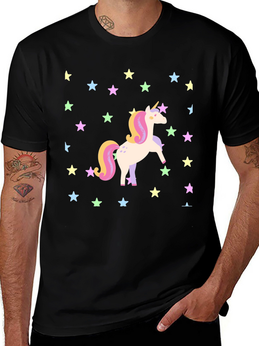 Unicorn Star Graphic Tee - Black