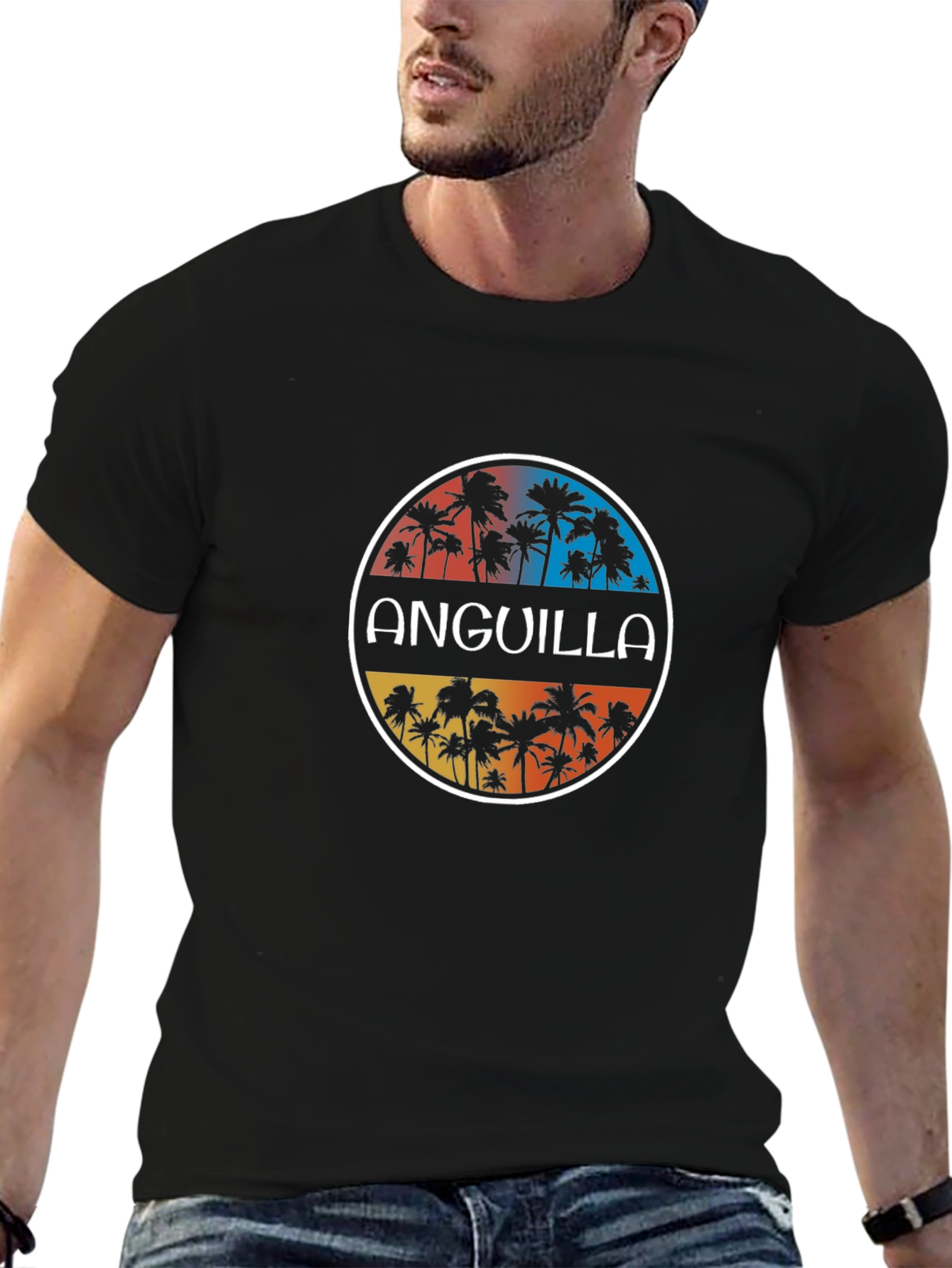 Anguilla Palm Tree Graphic Tee