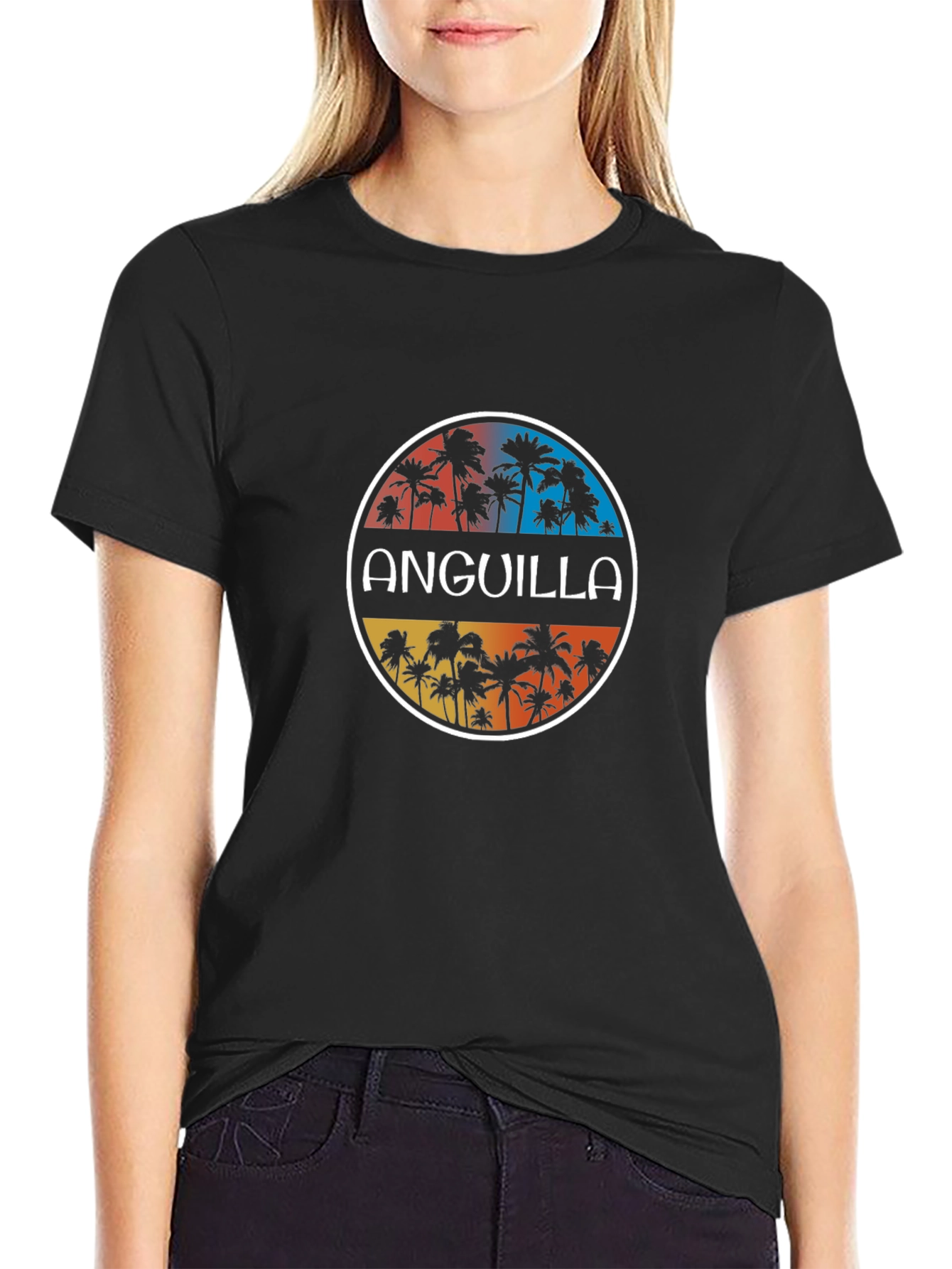 Anguilla Palm Tree Graphic Tee