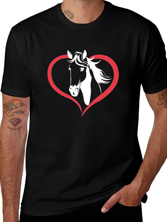Horse Heart Graphic Tee - Black