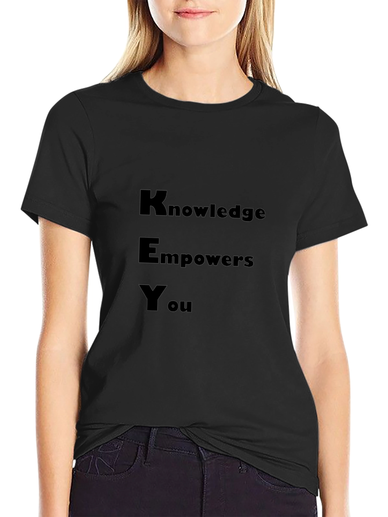 Knowledge Empowers You - Black Graphic Tee