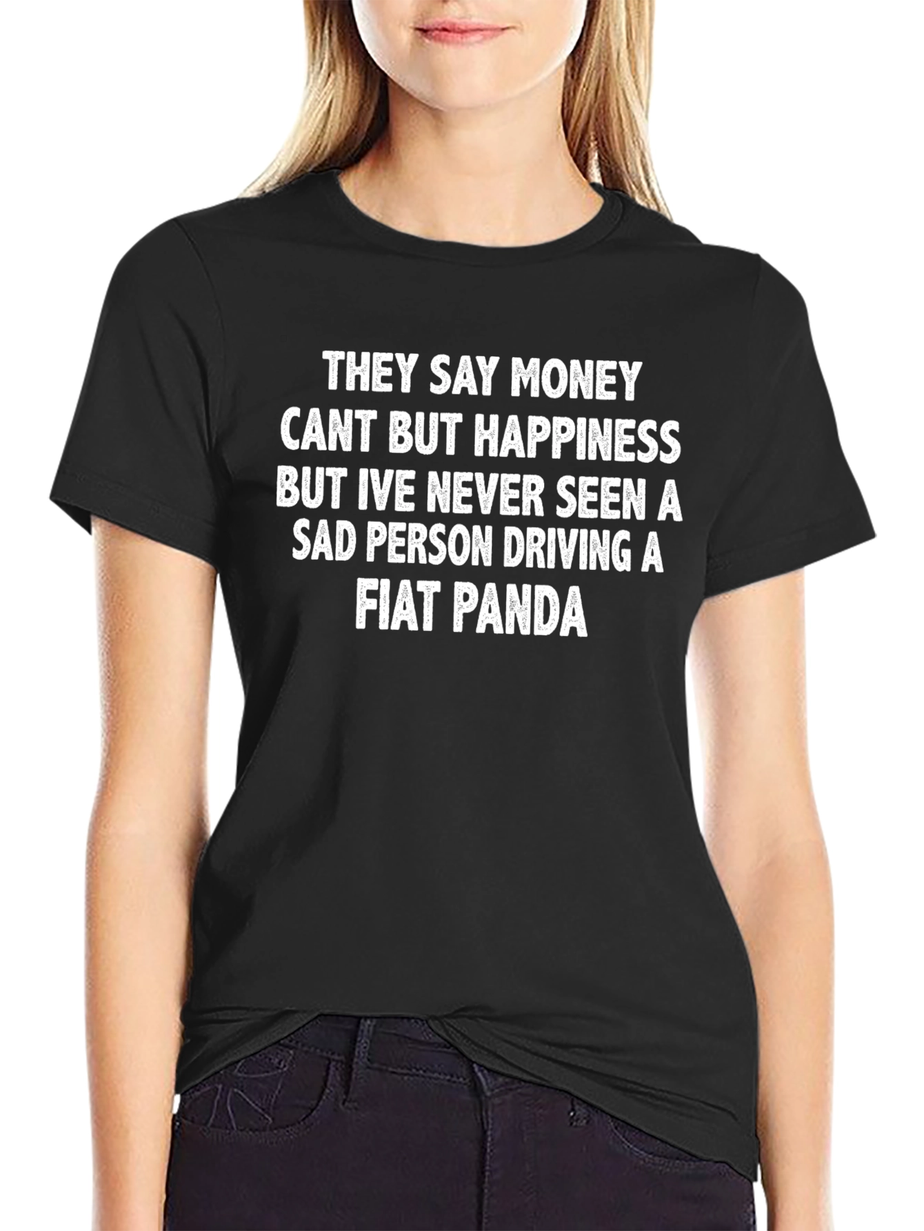 Fiat Panda T-Shirt: Money Cant Buy Happiness