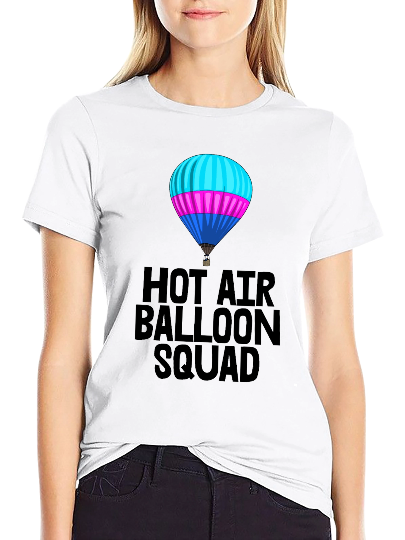 Hot Air Balloon Squad T-Shirt - Unisex Black Tee