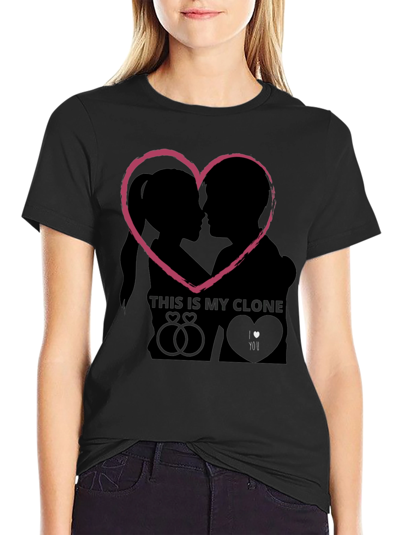Couples Love Heart T-Shirt - Romantic Valentines Gift
