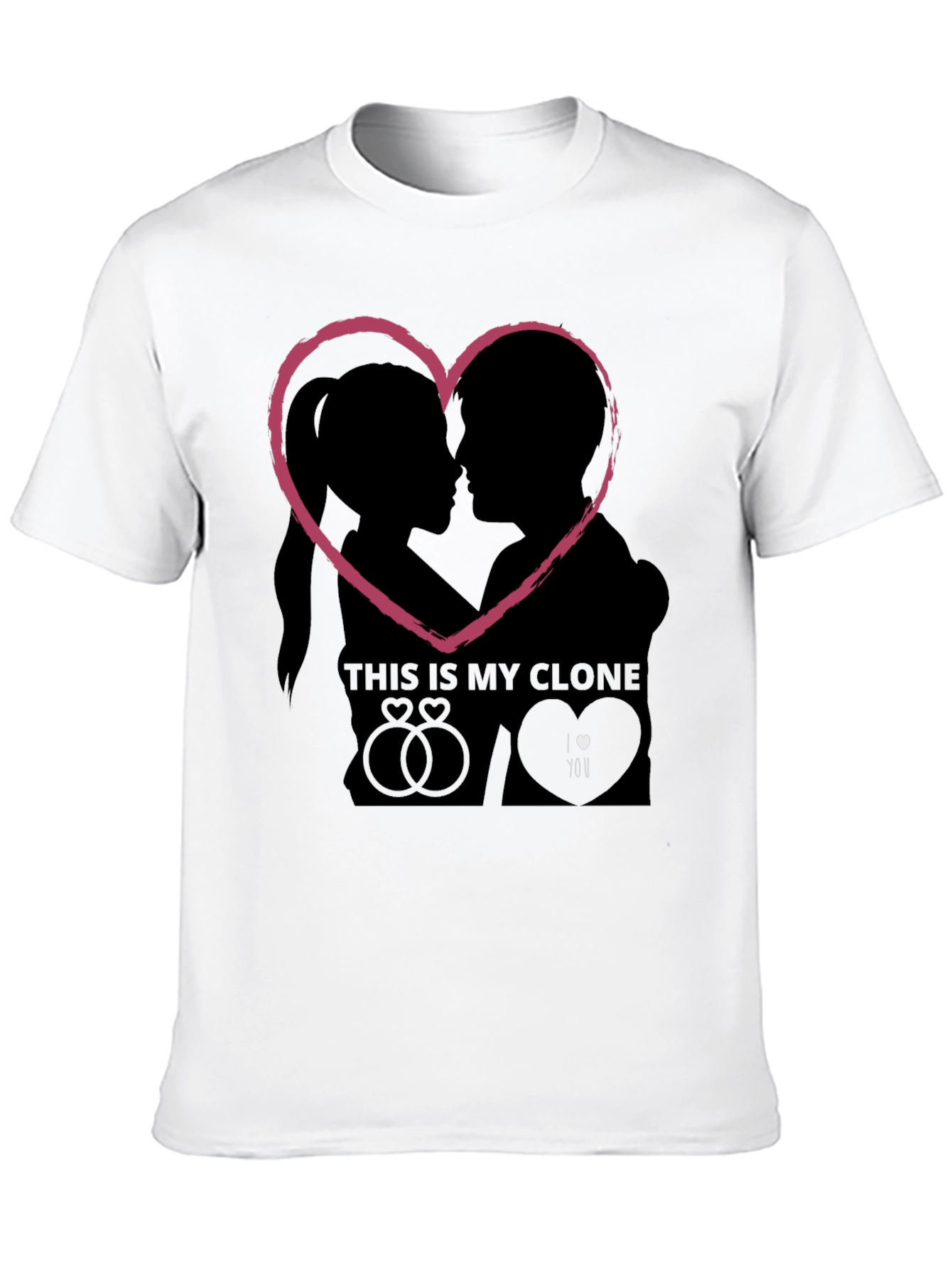 Couples Love Heart T-Shirt - Romantic Valentines Gift