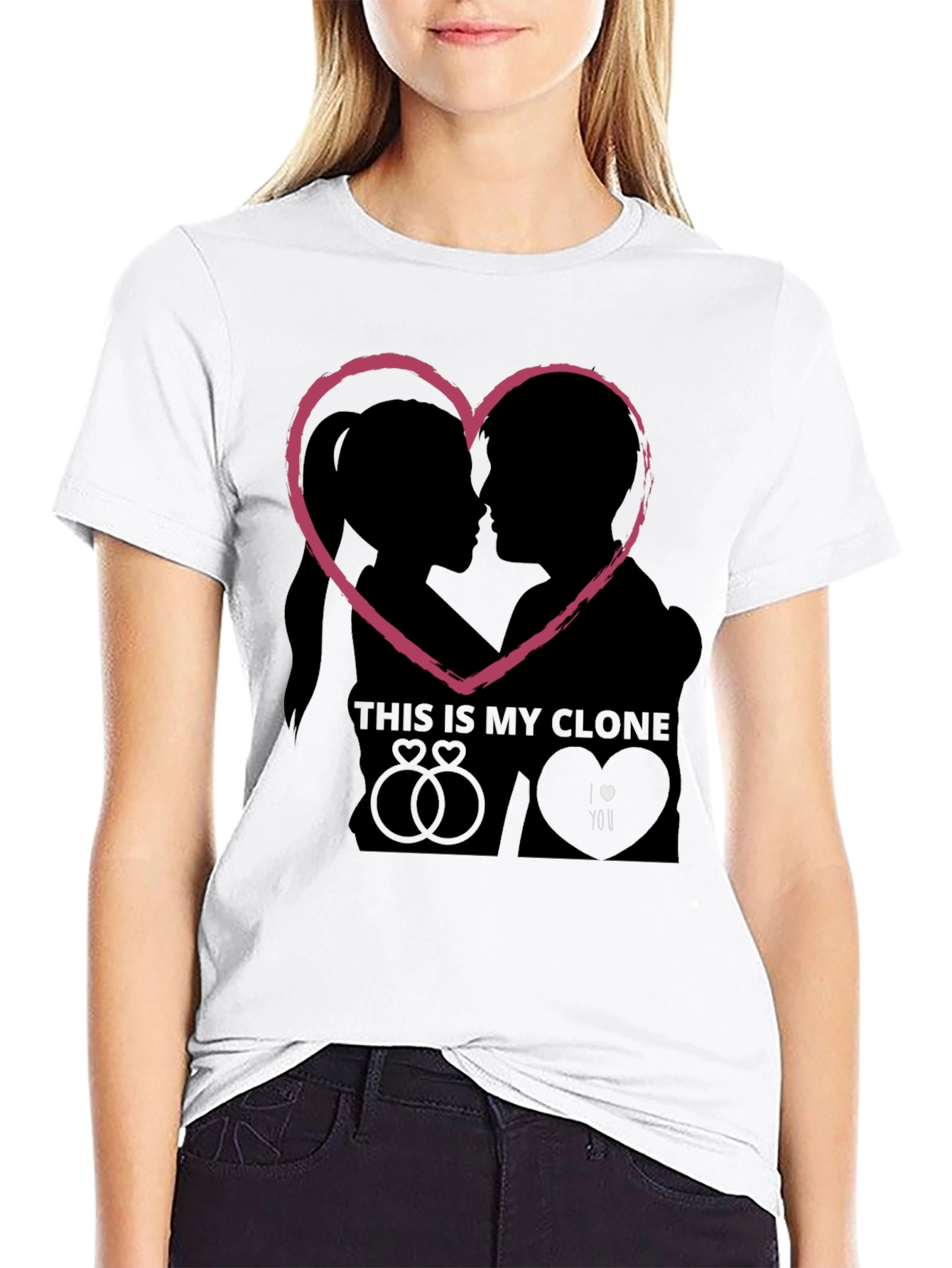 Couples Love Heart T-Shirt - Romantic Valentines Gift
