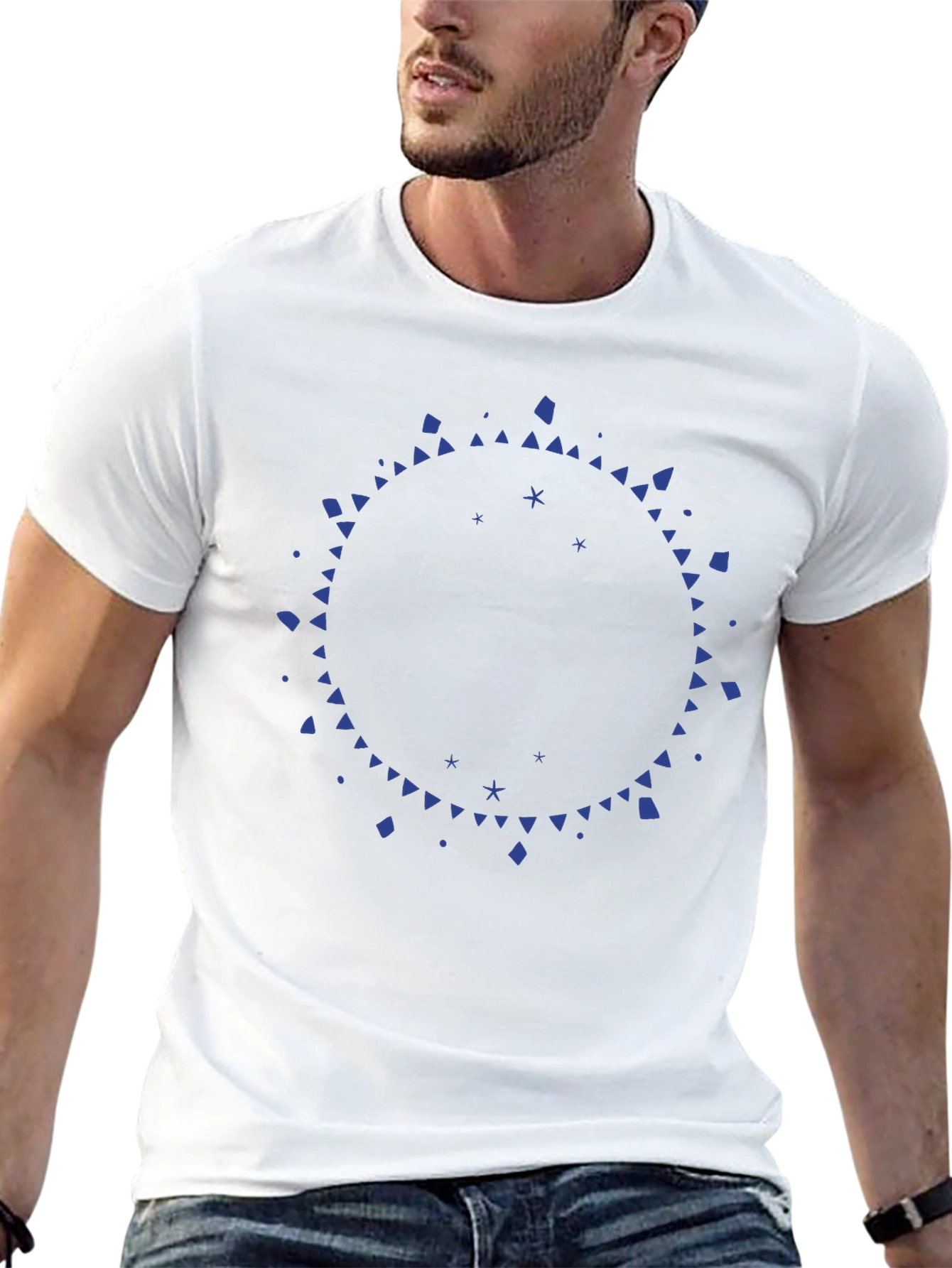 Abstract Circle Graphic Tee - Mens Black T-Shirt