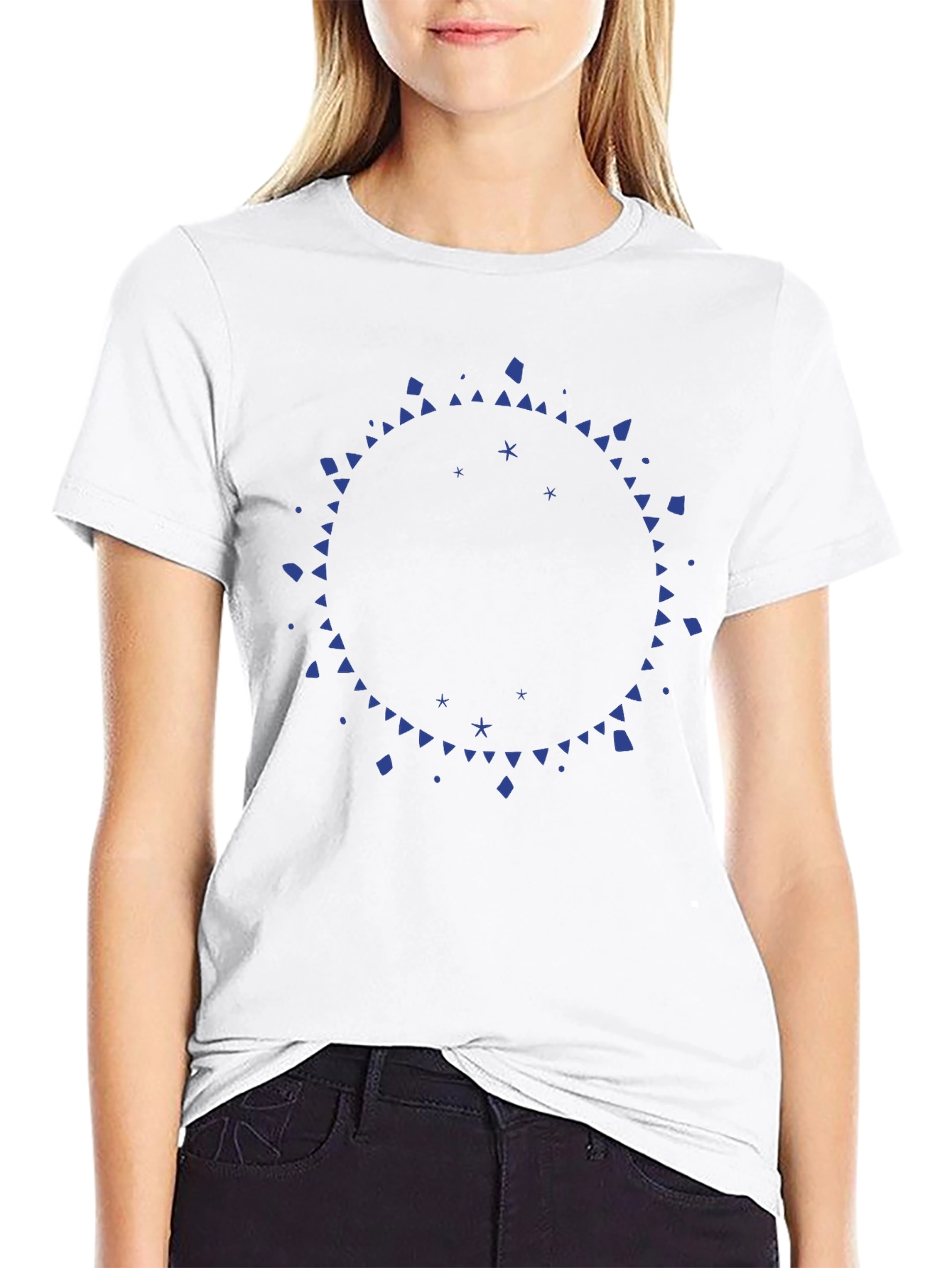 Abstract Circle Graphic Tee - Mens Black T-Shirt
