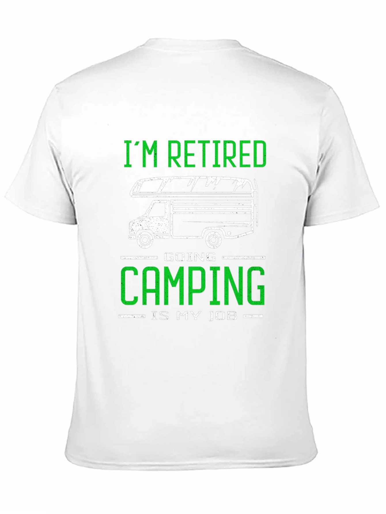 Retired Camping Job T-Shirt: Black Graphic Tee