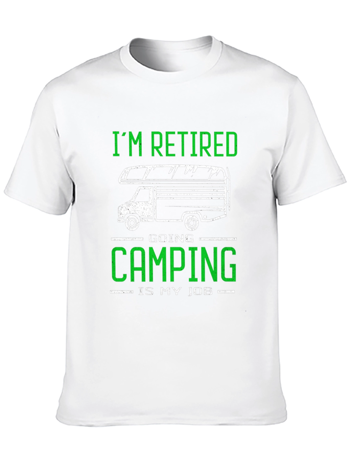 Retired Camping Job T-Shirt: Black Graphic Tee
