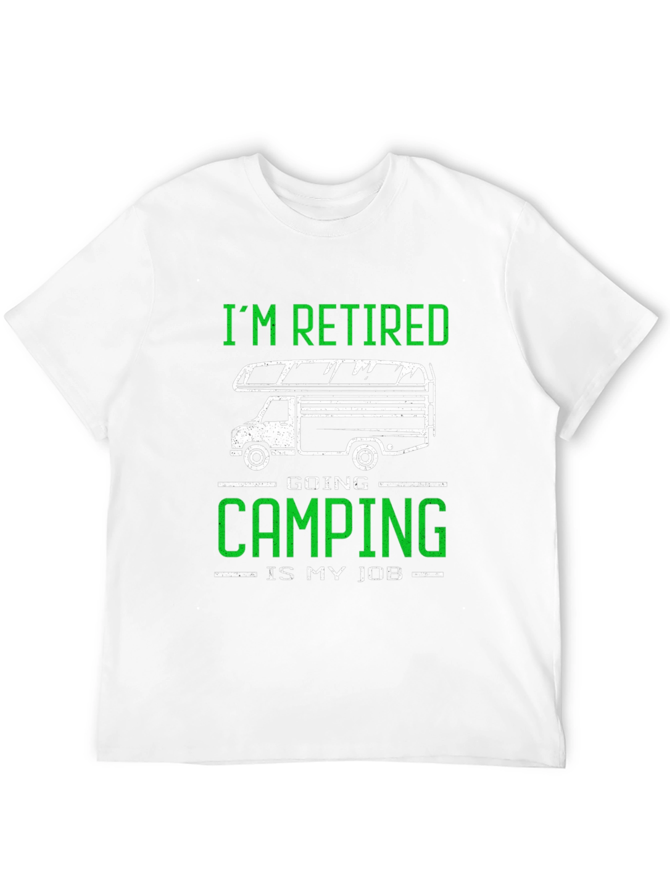 Retired Camping Job T-Shirt: Black Graphic Tee
