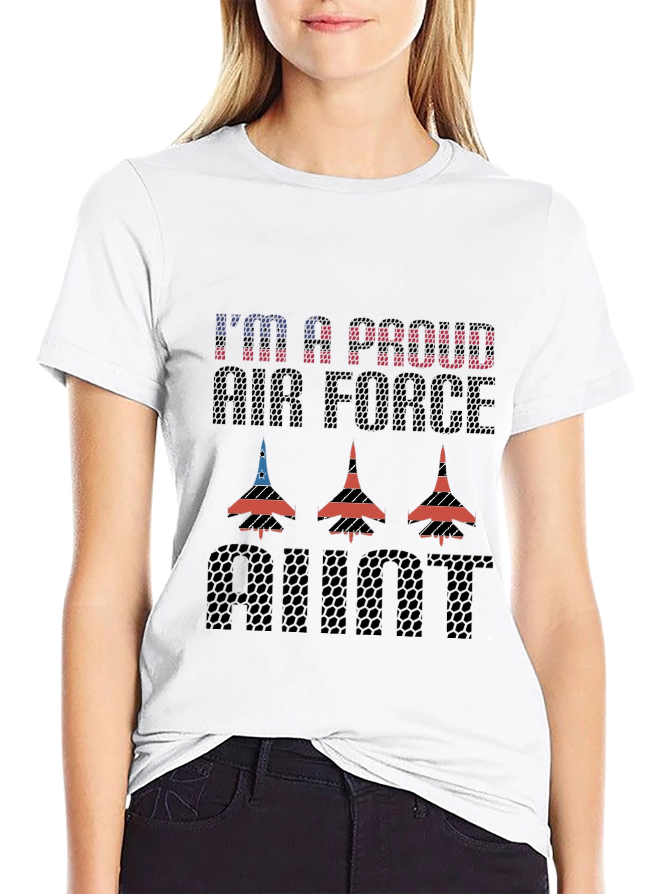 Proud Air Force Aunt Graphic T-Shirt