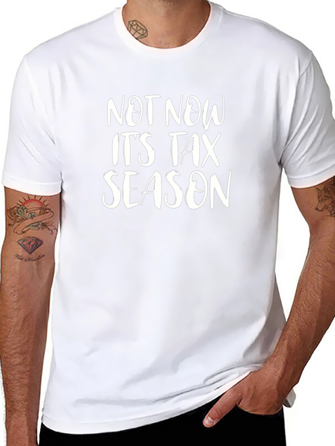 Not Now Its Tax Season Black T-Shirt